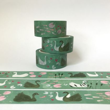 Pond in Green Washi Tape